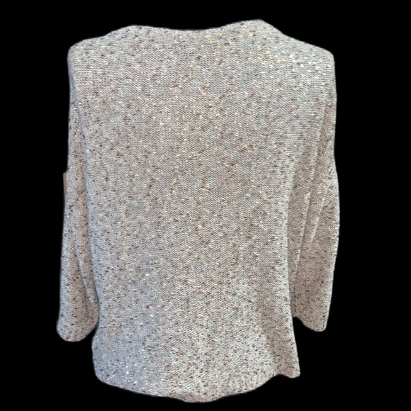 Women’s H&M Beige Gold Flecked Oversized Sweater - Picture 4 of 8